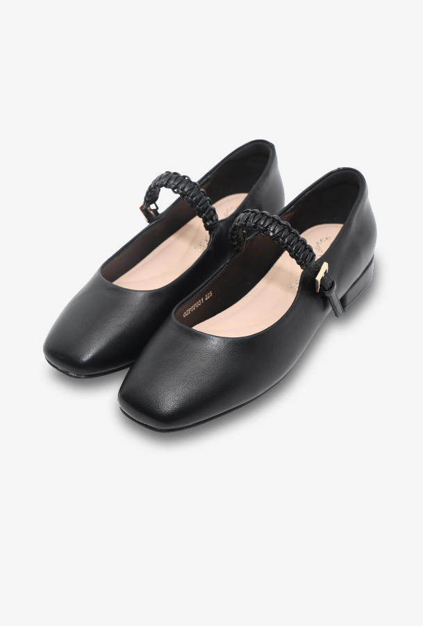 여성 메리제인 플랫 OZP5F031 블랙 2cm