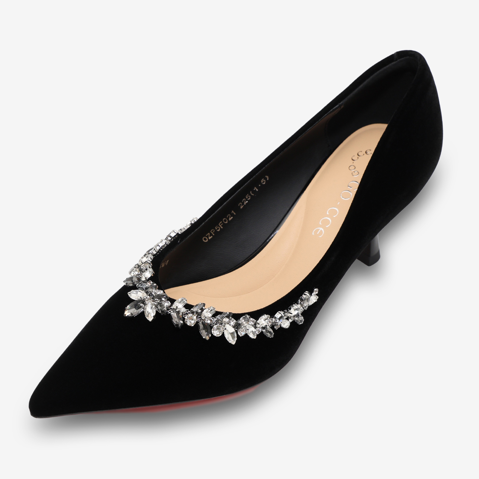 여성 펌프스 OZP5F021 블랙 6cm
